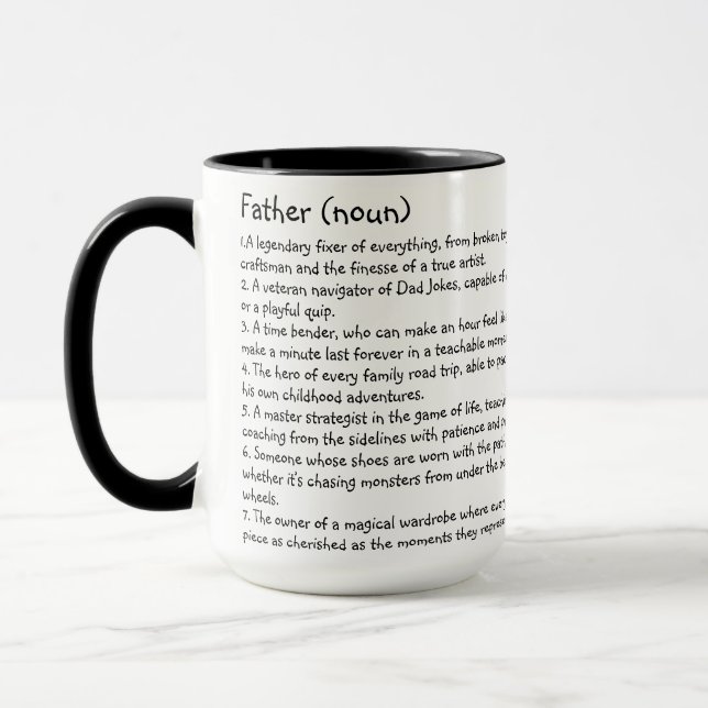 Mug Mon père Musique personnalisée (Gauche)