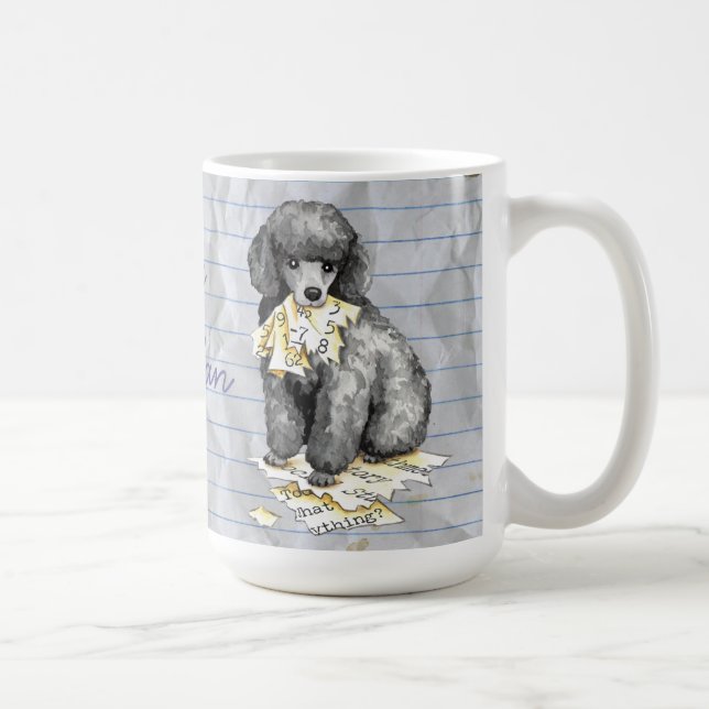 Mug Mon petit caniche mange mon plan de leçon (Droite)