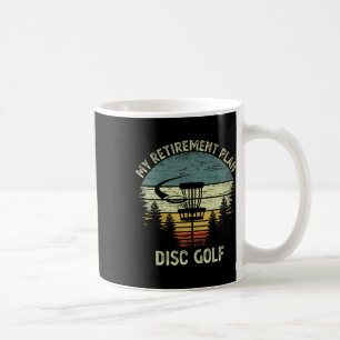 Mug Mon plan de retraite drôle de disque de golf senio