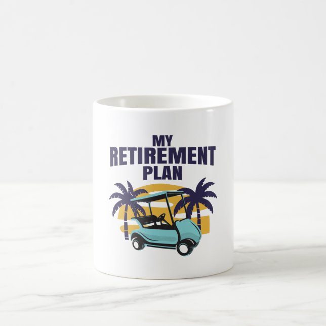 Mug Mon plan de retraite Golf (Centre)