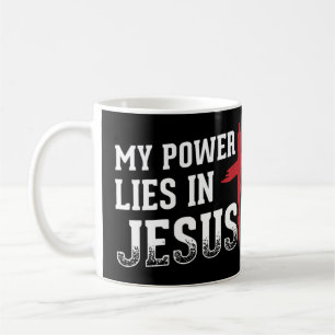 Mug Mon Pouvoir Est En Jésus Croix Dieu Chemise Chréti