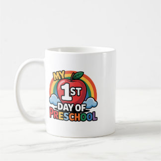 Mug Mon premier jour de maternelle arc-en-ciel pomme r