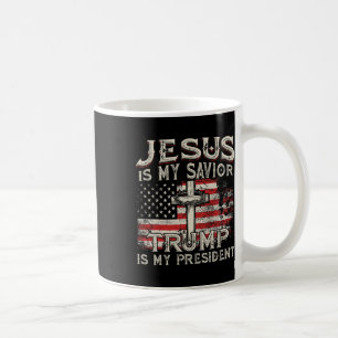 Mug Mon Sauveur Trump Est-Il Mon Président Drapeau Amé