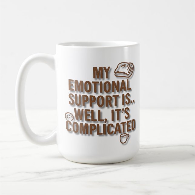Mug Mon Soutien Émotionnel Est... C'est compliqué (Gauche)
