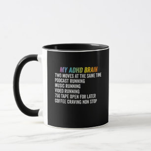 Mug Mon TDAH Cerveau Neurodiversité Cadeau de sensibil