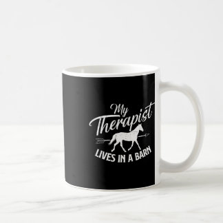 Mug Mon Thérapeute Vit Dans Une Écorce - Cheval Lover