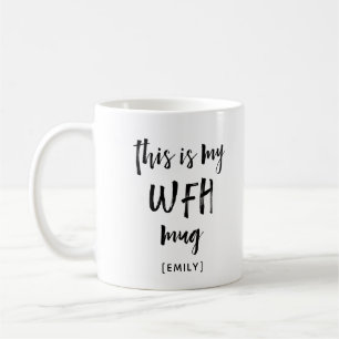 Mug Mon travail depuis la boue domestique Script mode