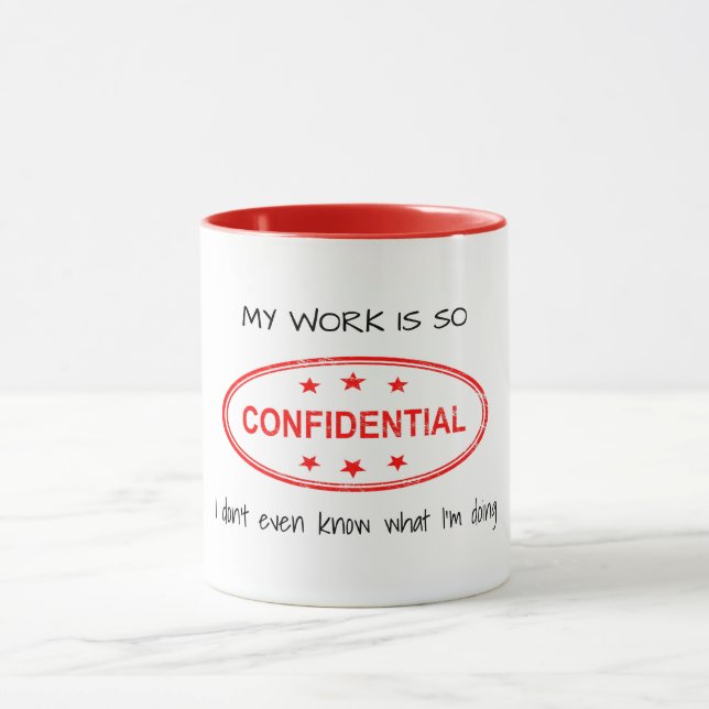 Mug Mon travail est un humour drôle et confidentiel (Centre)