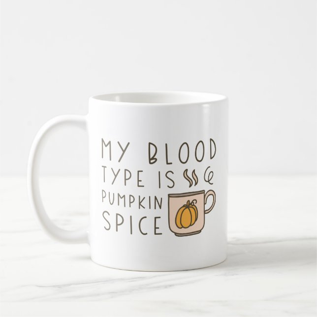 Mug Mon Type De Sang Est Épice Citrouille (Gauche)