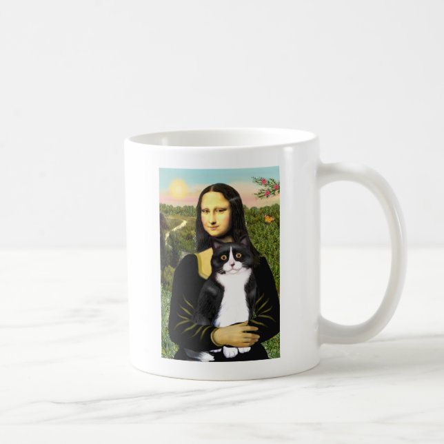 Mug Mona Lisa - Am SH chat noir et blanc (Droite)