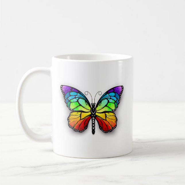 Mug Monarque papillon arc-en-ciel (Gauche)