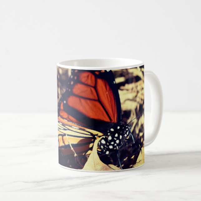 Mug Monarque Papillon Nature Personnalisée (Devant droit)