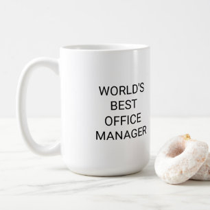 Mug Monde Best Office Manager Monochrome