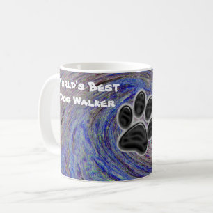 Mug Monde meilleur chien Walker Empreinte de patte de 