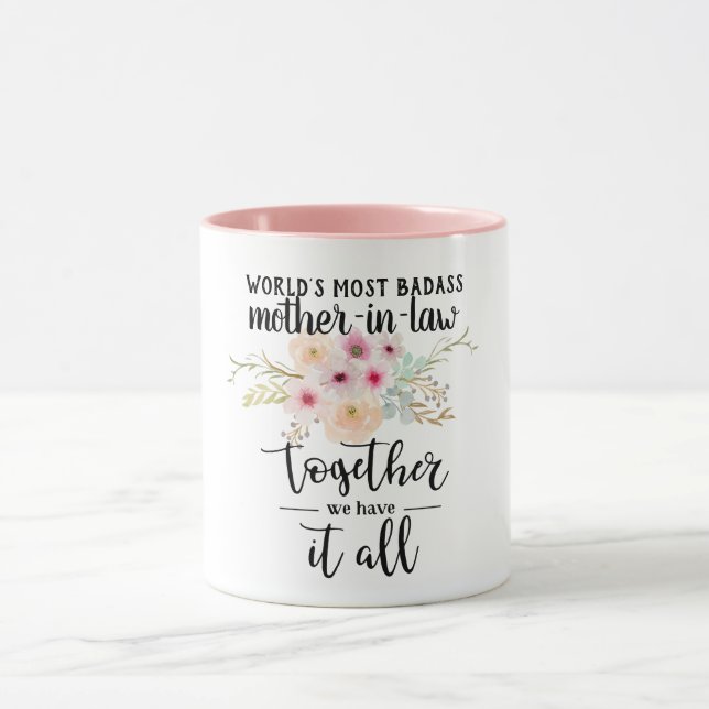 Mug Mondes la plupart des BADASS beau-mère cadeau pers (Centre)