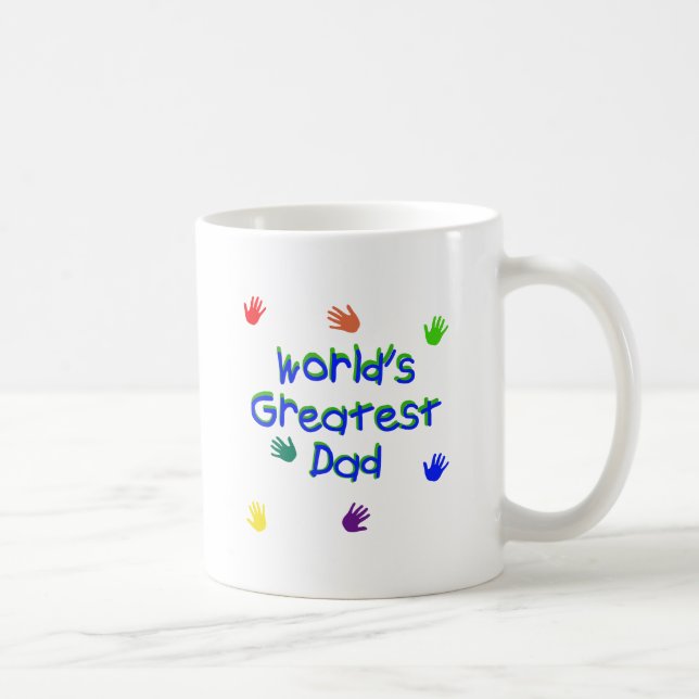Mug Mondes plus grandes poignées papa blanc (Droite)