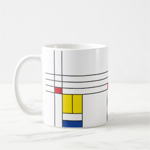 Mug Mondrian II Design d'Art Moderne Minimaliste De St