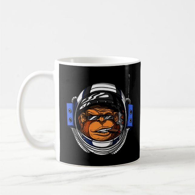 Mug Monkey Astronaut Space Ape Chimp Science-fiction (Gauche)