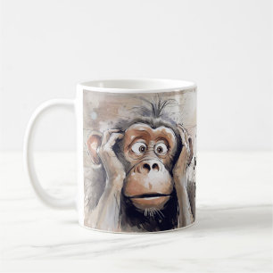 Mug Monkey Quirky Crazy Cartoon