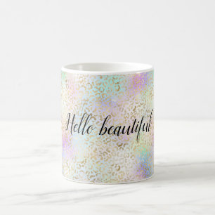 Mug Monnaie mauve dorée Leopard