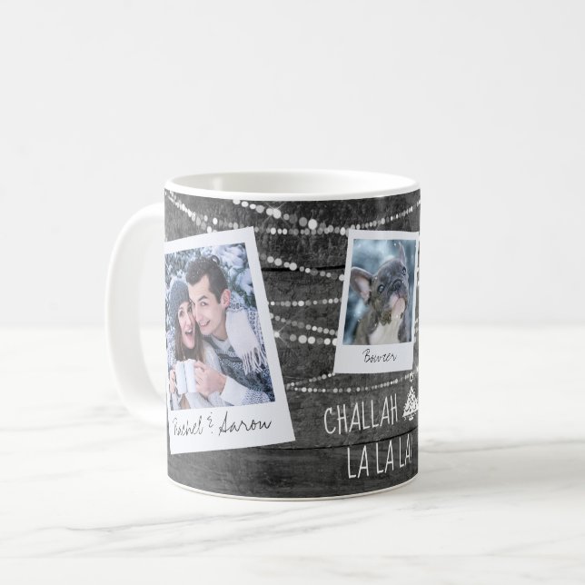 Mug Monochrome Challah La La La Chrismukkah Photo (Devant gauche)
