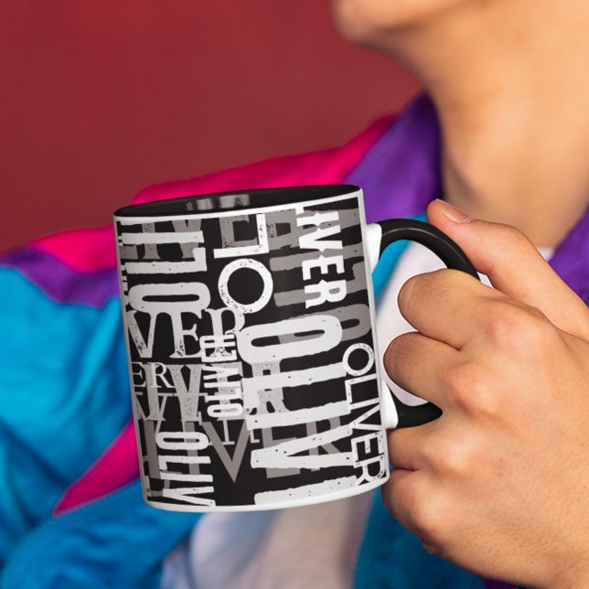 Mug Monochrome mémorable BlackAndWhite personnalisé (Créateur téléchargé)