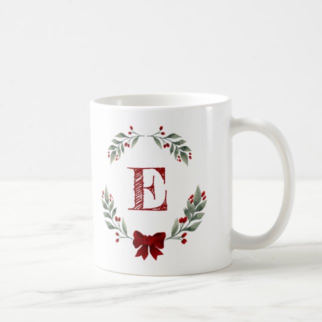 Mug Monogram Christmas Wreath (Droite)