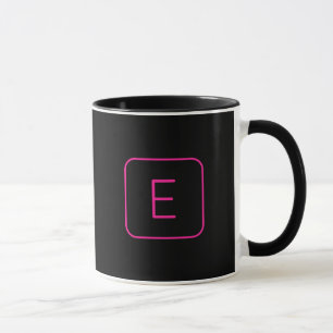 Mug Monogram de Styled   Pink & Black