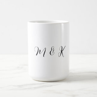 Mug Monogram Initial Script Wedding Gift Party Favor