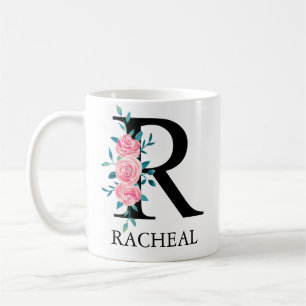 Mug Monogramme Aquarelle Lettre Unique Personnalisée R
