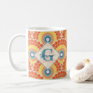 Mug Monogramme Art Déco Egée Été Radiant Mandala