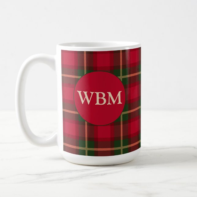 Mug monogramme avec design en carton rouge et noir (Company Promo Mug
)