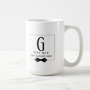 Mug Monogramme BEST MAN Groomsmen Groomsman Black Crav