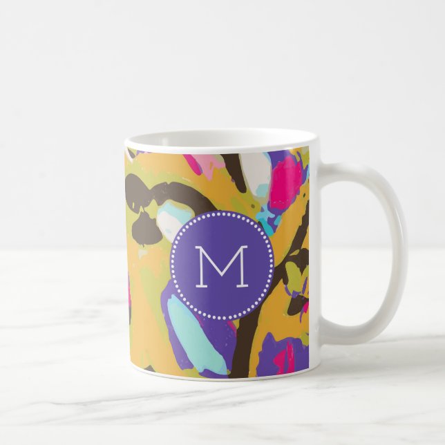 Mug Monogramme | Boho rose Floral I (Droite)