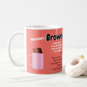 Mug Monogramme Brownie Recette Extraordinaire Funny Mu
