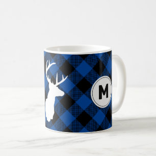 Mug Monogramme Buffalo Plaid Lumberjack Elk