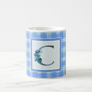 Mug Monogramme "C" et carton bleu