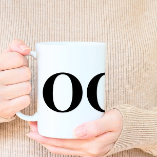 Mug Monogramme Classic Élégant Minimal Bold Lettres