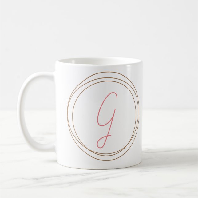 Mug Monogramme Classique "G" (Gauche)