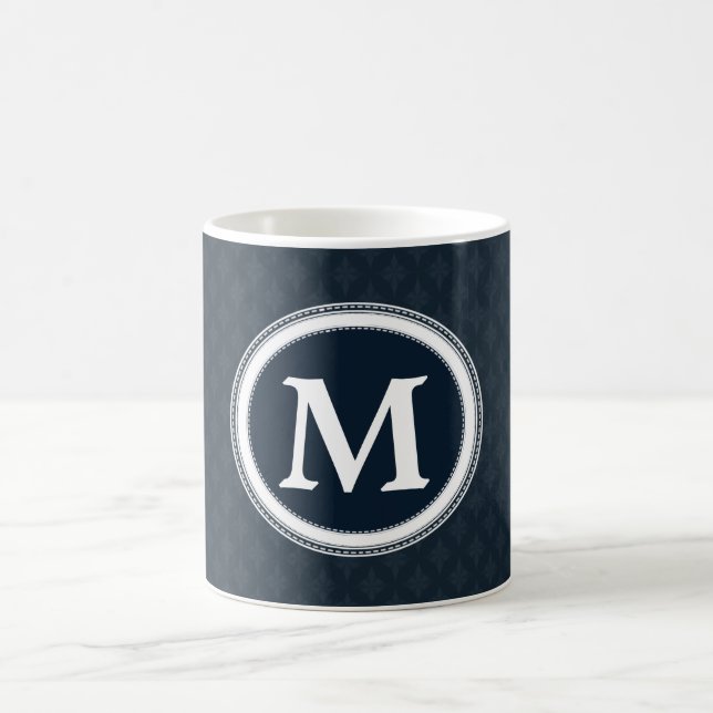 Mug Monogramme classique profond de coutume de motif (Centre)
