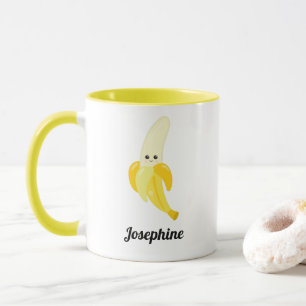 Mug Monogramme de banane joyeux