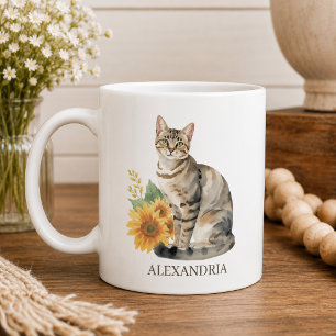 Mug Monogramme de chat tigré