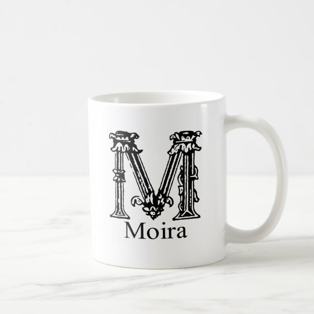 Mug Monogramme de fantaisie : Moira (Droite)