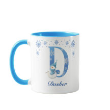 Monogramme de flocon de neige de Noël personnalisé