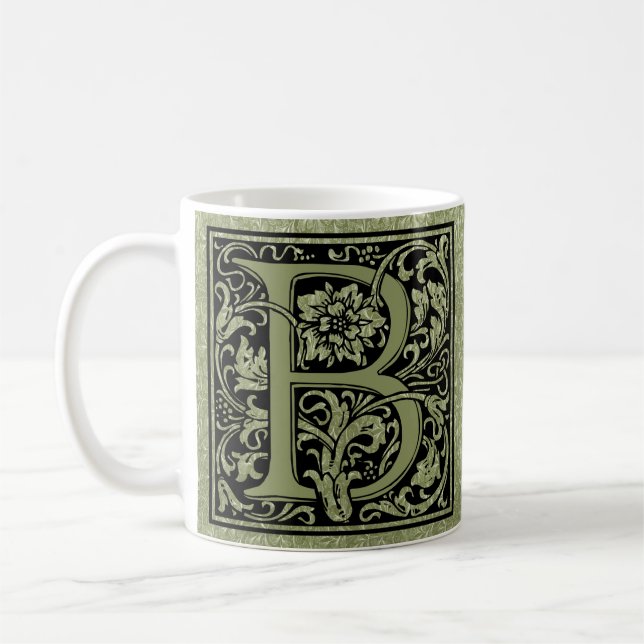 Mug Monogramme de lettre de la lettre B premier (Gauche)