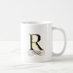 Mug Monogramme de l'or" R" de VIP
