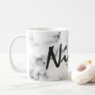 Mug monogramme de marbre pastel fin