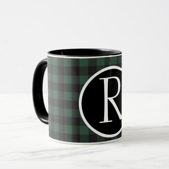 Mug Monogramme de moisissure de buffle (Devant gauche)