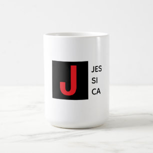 Mug Monogramme de nom professionnel élégant moderne