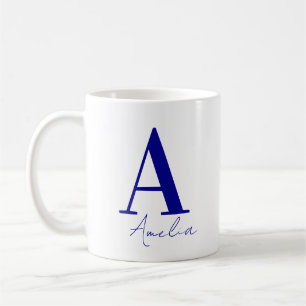 Mug Monogramme de nom simple moderne